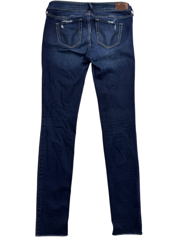 HOLLISTER Τζιν Παντελόνι DISTRESSED Low Rise Super Skinny Μπλε Γυναικείο S