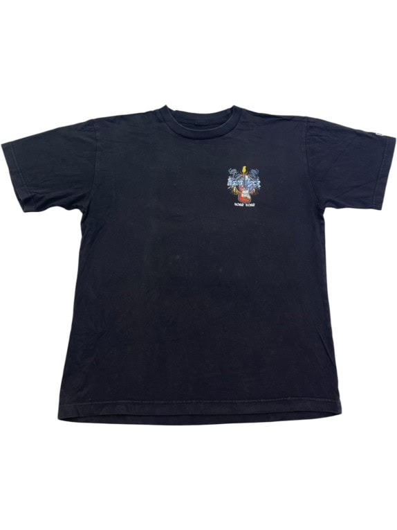HONG KONG T SHIRT GRAFICA MINIMAL NERA UNISEX PRE OWNED