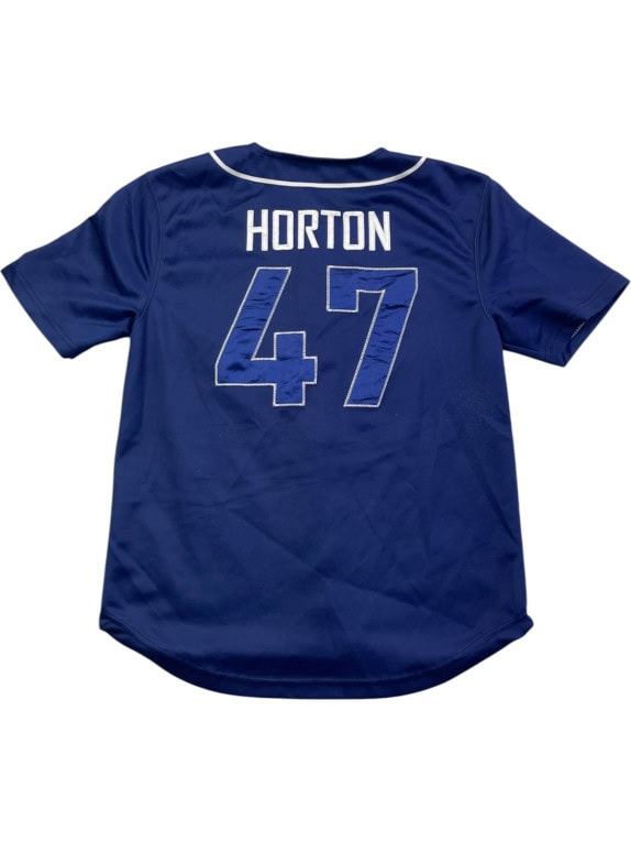 HORTON BASEBALL JERSEY COLLEGIATE NAVY MEN PRE OWNED