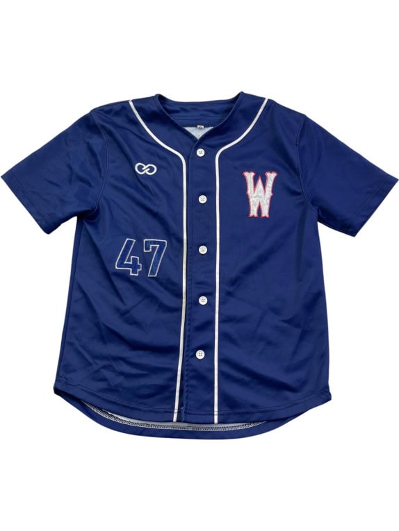 HORTON BASEBALL JERSEY COLLEGIATE NAVY MEN PRE OWNED