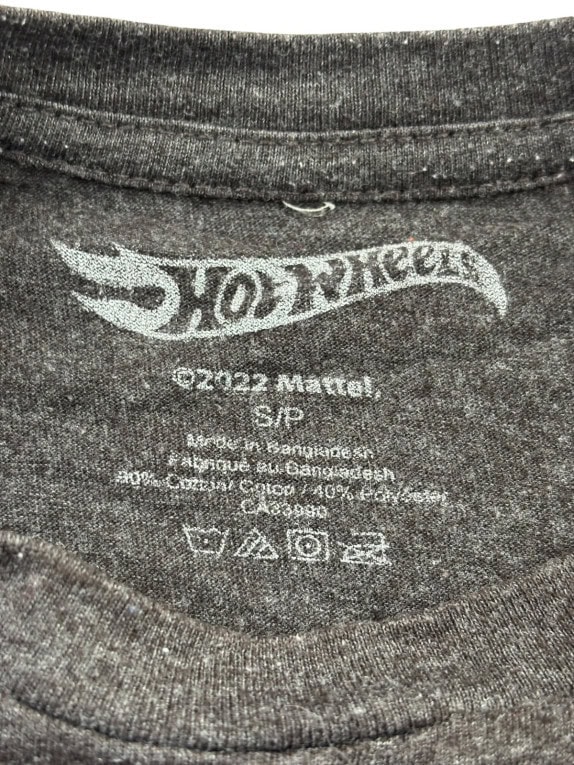 HOT WHEELS GRAPHIC T SHIRT RACING CHARCOAL MEN PRE OWNED S