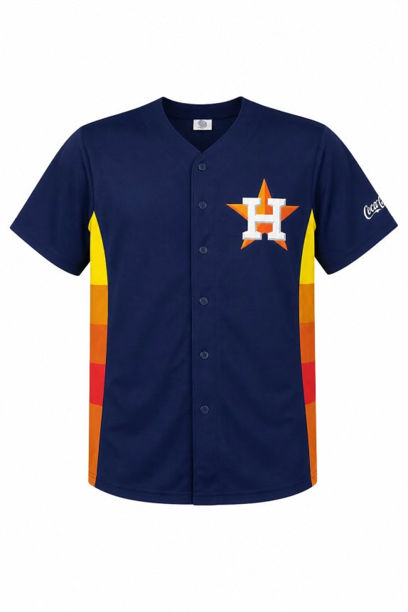 HOUSTON ASTROS BASEBALL JERSEY SPORTY NAVY UNISEX PRE OWNED XL