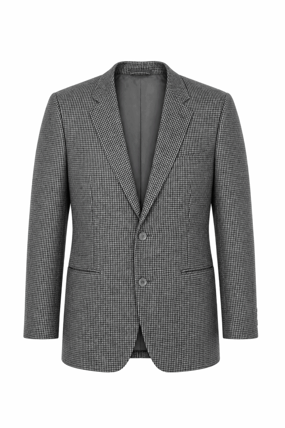90s AQUASCUTUM BLAZER HOUNDSTOOTH GRIGIO UOMO PRE OWNED XL