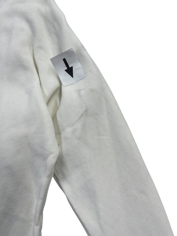 HUGO Felpa cropped bianca con pieghe da donna M