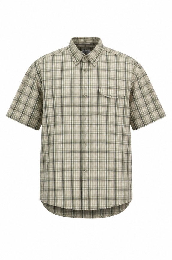 STUSSY CHECK PLANE OLIVE UNISEX PRE OWNED L