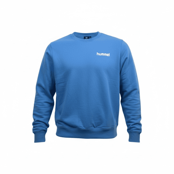 Hummel Felpa Casual con Logo Blu da Uomo L