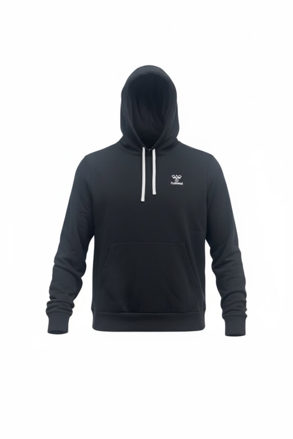 HUMMEL ΦΟΥΤΕΡ ΜΕ ΚΟΥΚΟΥΛΑ (HOODIE) LOGO ΜΑΥΡΟ ΑΝΔΡΙΚΟ L