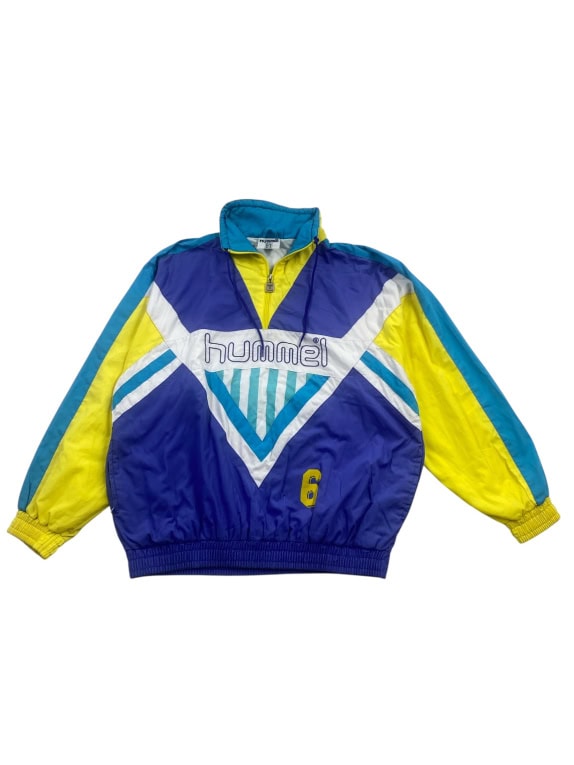 Hummel Set tuta vintage con logo blu/giallo unisex L