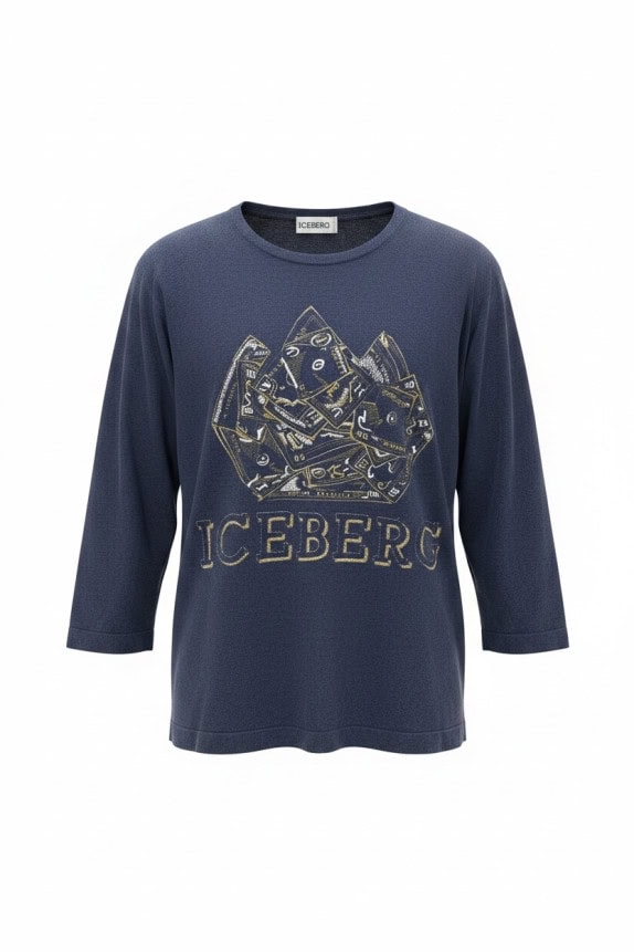 ICEBERG ΜΠΛΟΥΖΑ GRAPHIC NAVY ΓΥΝΑΙΚΕΙΟ PRE OWNED L