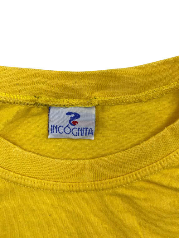INCOGNITA T-Shirt Vintage "Brasil 9" Κίτρινο Λογότυπο Unisex Size S