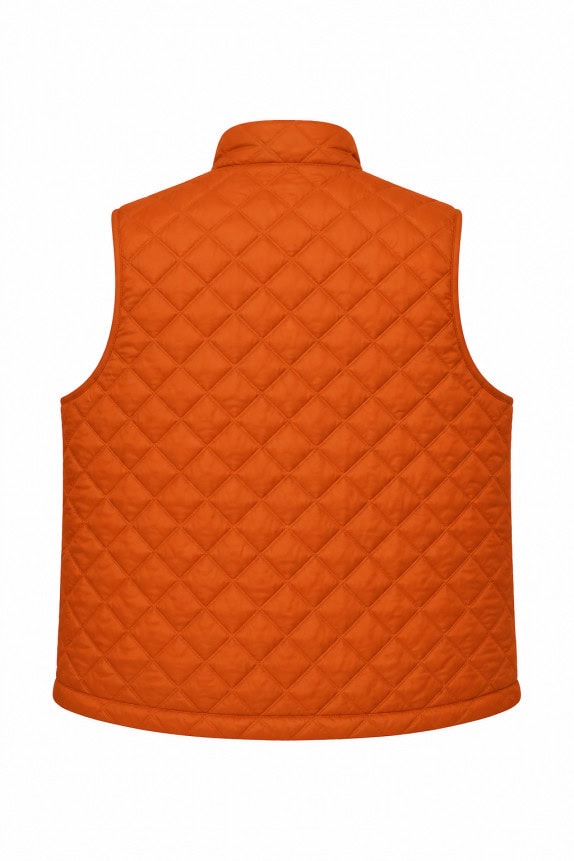 1990S INVICTA VEST QUILTED ORANGE MEN PRE OWNED XL