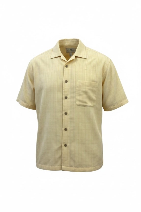 ISLAND SHORES CAMICIA RETRO GIALLO UOMO PRE OWNED M