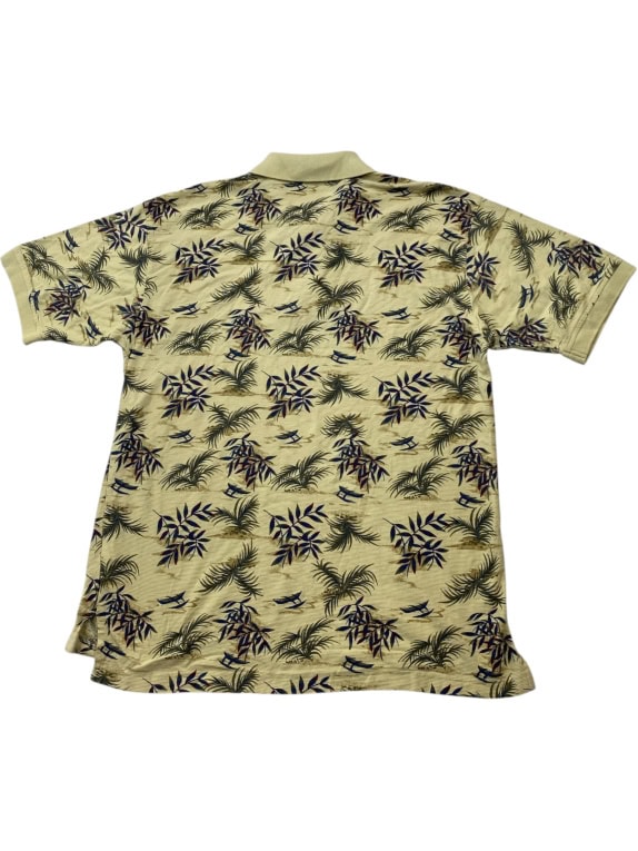 IZOD Polo Shirt Floral Pattern Κίτρινο UNISEX L