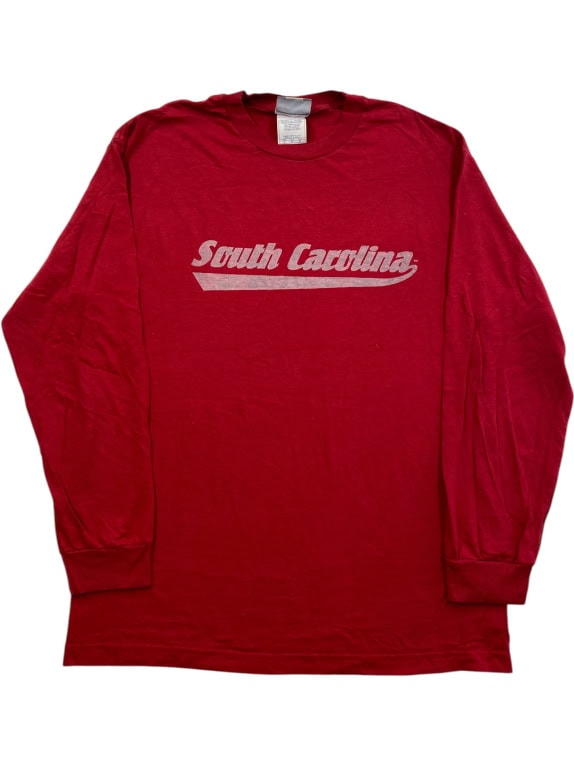 J. AMERICA ΜΠΛΟΥΖΑ ΜΑΚΡΥΜΑΝΙΚΗ SOUTH CAROLINA ΚΟΚΚΙΝΗ UNISEX L