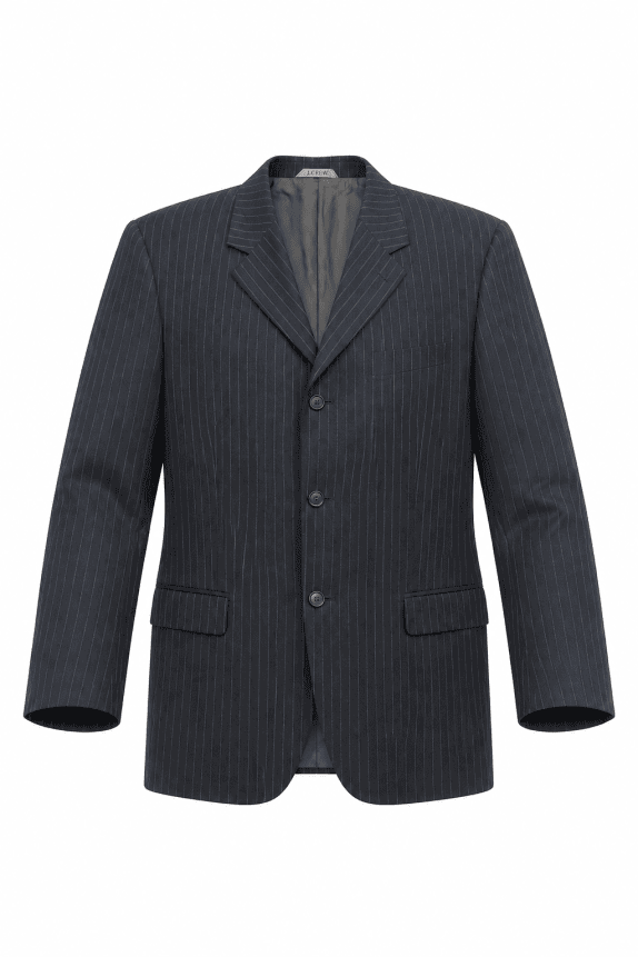 00s NIAMA BASIC BLAZER PINSTRIPE NAVY MEN PRE OWNED L
