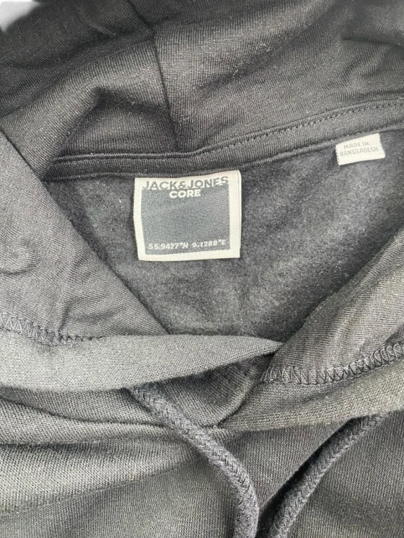 JACK & JONES CORE ΦΟΥΤΕΡ ΜΕ ΚΟΥΚΟΥΛΑ CASUAL TOKYO ΛΟΓΟΤΥΠΟ ΜΑΥΡΟ ΑΝΔΡΙΚΟ S