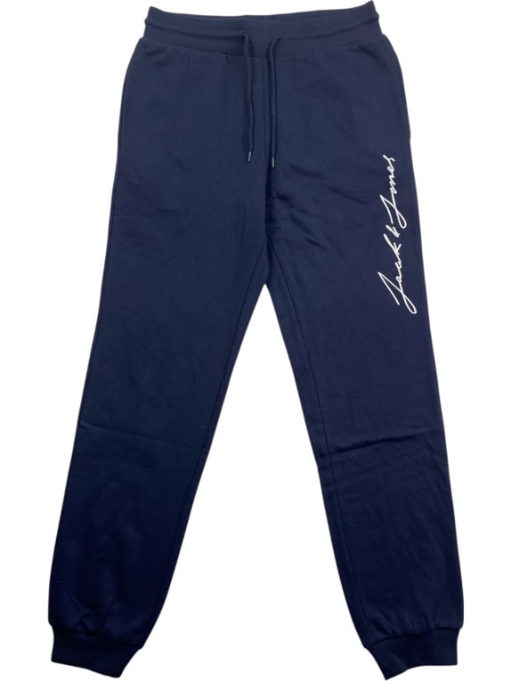 JACK & JONES Pantaloni della tuta blu scuro con logo da uomo S (Small)