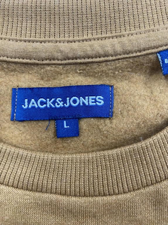 Jack & Jones Felpa Casual Tinta Unita Color Senape da Uomo L