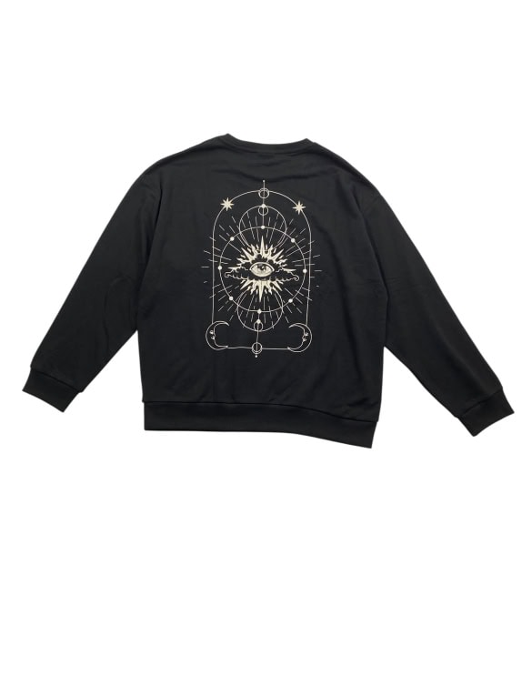 JACK & JONES Φούτερ Crewneck Casual Graphic Logo Μαύρο Ανδρικό L/XL