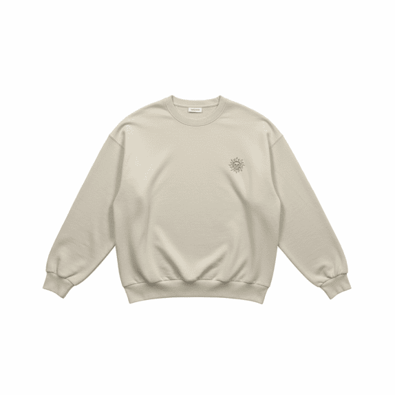 JACK & JONES Crewneck Sweatshirt Casual Graphic Logo Beige Men’s XL