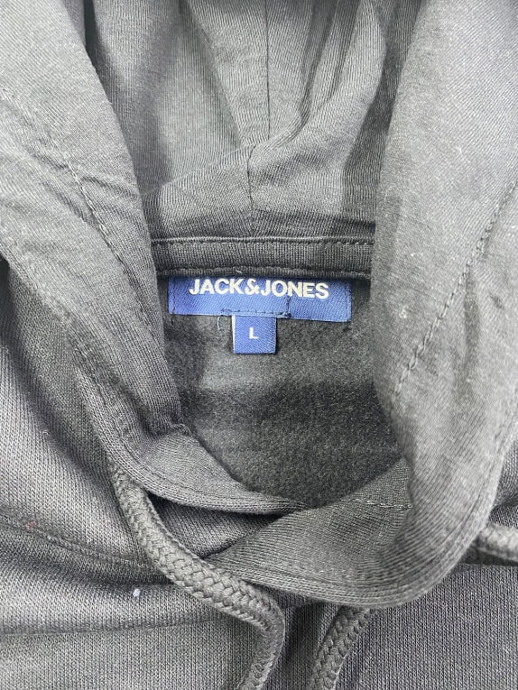 Jack & Jones Felpa con cappuccio nera con logo da uomo L