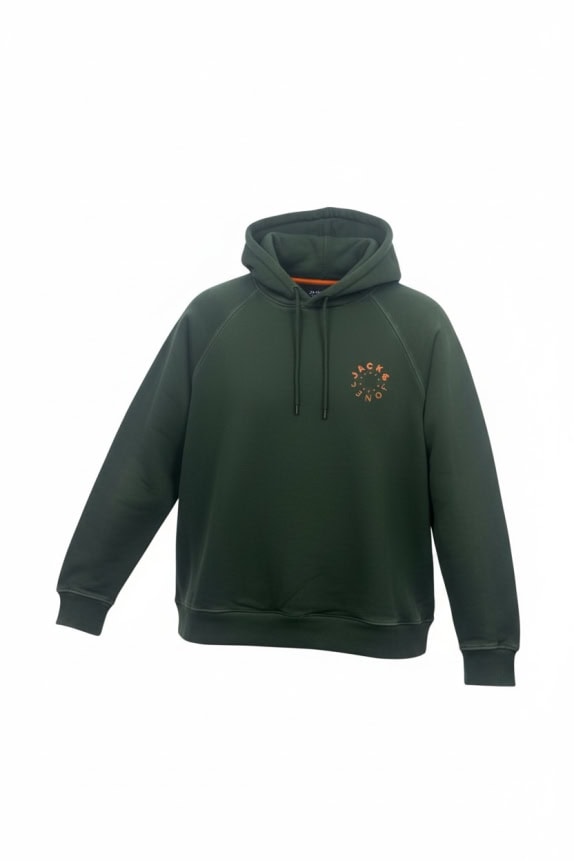 JACK & JONES ΦΟΥΤΕΡ HOODIE ΜΕ ΚΥΚΛΙΚΟ ΛΟΓΟΤΥΠΟ ΚΥΠΑΡΙΣΣΙ ΑΝΔΡΙΚΟ LARGE
