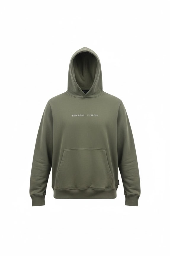 JACK & JONES CORE HOODIE BACK PRINT KHAKI MEN'S SIZE L