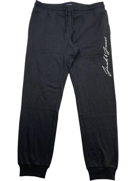 JACK & JONES Pantaloni della tuta con stampa logo neri da uomo XL