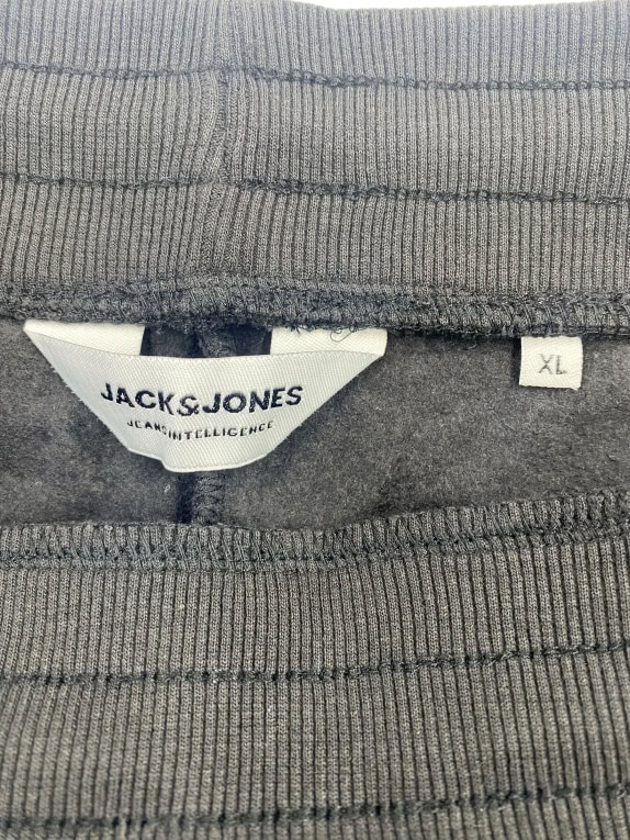 Jack & Jones Παντελόνι Φόρμας Μαύρο Logo Print XL