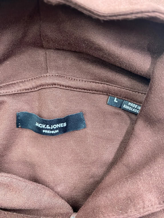 Jack & Jones Premium Φούτερ Hoodie Καφέ Ανδρικό L