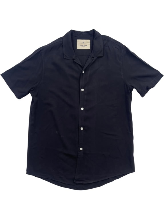 Jack & Jones Premium Μαύρο Κοντομάνικο Πουκάμισο