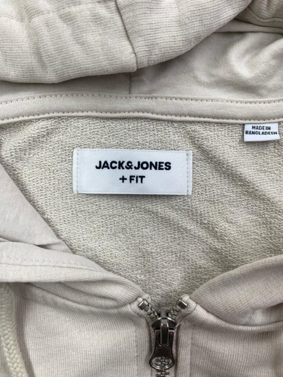 JACK & JONES ΖΑΚΕΤΑ ΜΕ ΚΟΥΚΟΥΛΑ SURF LOGO BEIGE ΑΝΔΡΙΚΗ 4XL