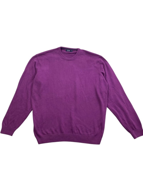James Pringle Collection Πλεκτή Μπλούζα Classic Logo Μωβ Ανδρική XXL