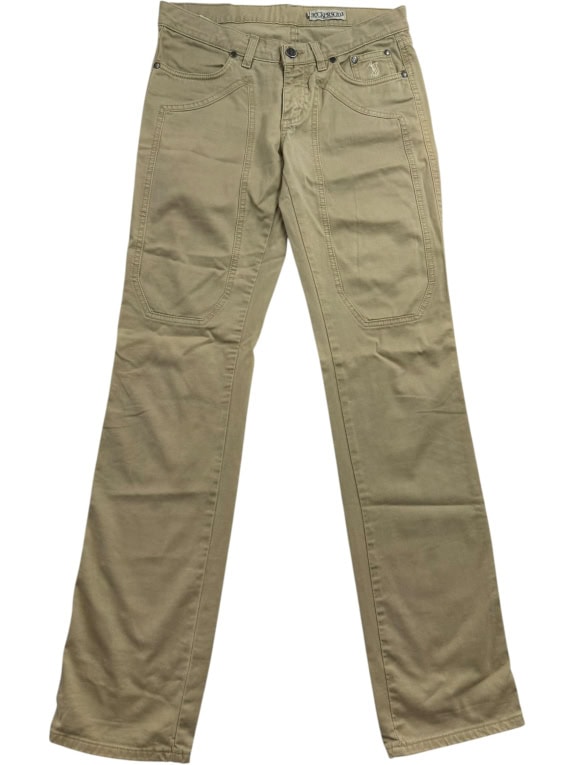 JECKERSON Pantaloni casual con logo ricamato beige da uomo W27