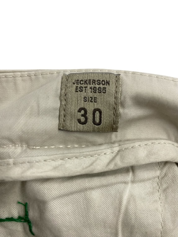 Jeckerson Pantaloni Chino Slim Fit Casual con Logo Beige da Uomo 30