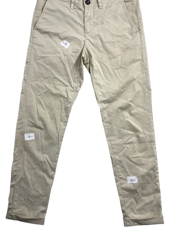 Jeckerson Pantaloni Chino Slim Fit Casual con Logo Beige da Uomo 30