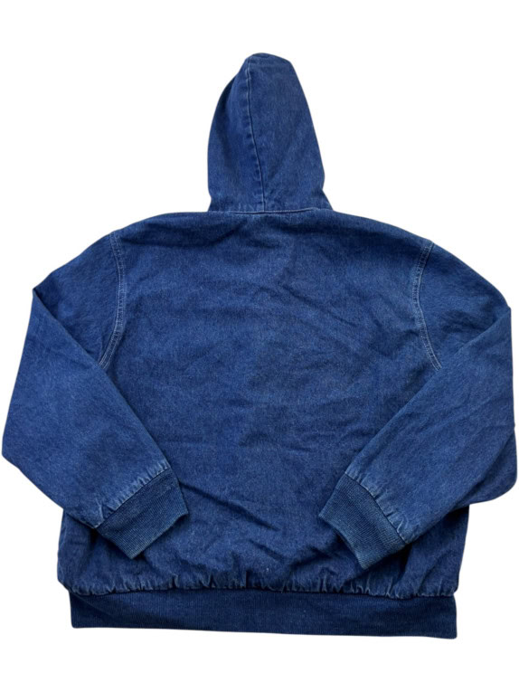 JERZEES FELPA CON CAPPUCCIO DENIM BLUE UOMO PRE OWNED M