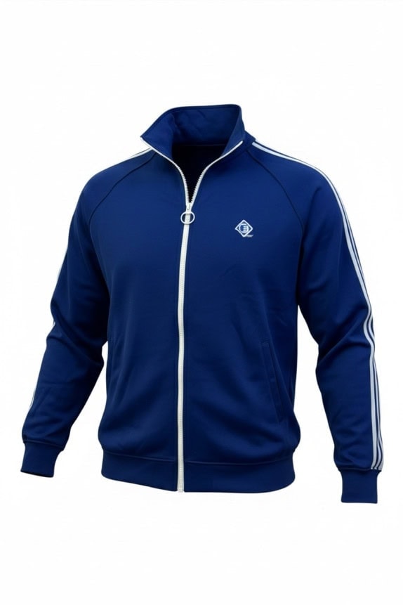 JOE NAMATH BY FRANKLIN TRACK JACKET VINTAGE SPORTSWEAR NAVY UOMO PRE OWNED M