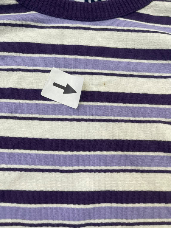 JONK SWEATER RETRO STRIPED PURPLE WOMENS PRE OWNED S