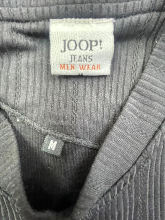 JOOP! JEANS T-SHIRT VINTAGE RIBBED BLACK/GREY ΑΝΔΡΙΚΟ M