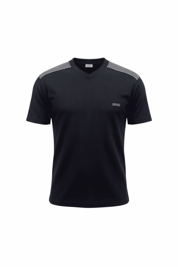 JOOP! JEANS T-SHIRT VINTAGE RIBBED BLACK/GREY ΑΝΔΡΙΚΟ M