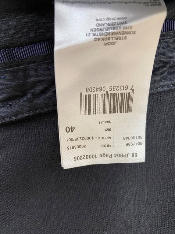 JOOP! Υφασμάτινο Παντελόνι Smart Casual Logo Μαύρο Ανδρικό L