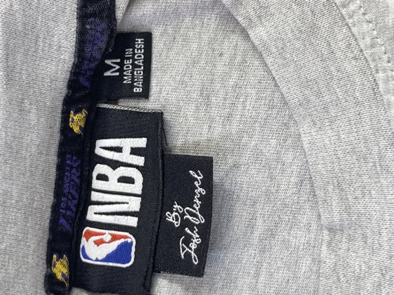 NBA T SHIRT GRAPHIC LOGO GRIGIO UOMO PRE OWNED M