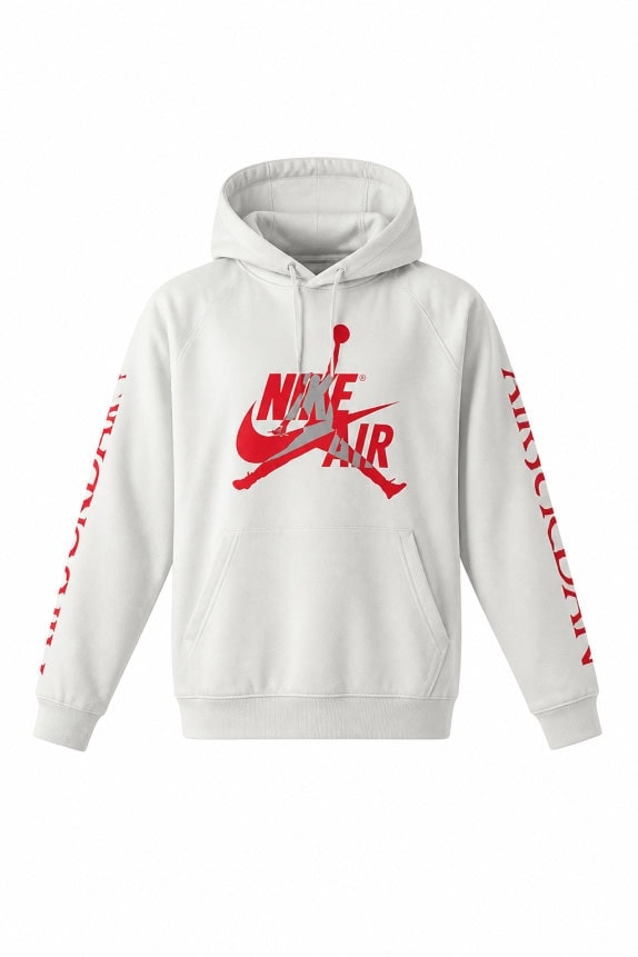 JORDAN HOODIE STREETWEAR OFF WHITE UNISEX PRE OWNED L