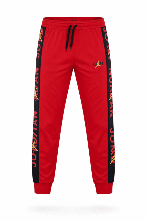 JORDAN PANTALONI TUTA STREETWEAR ROSSO UOMO PRE OWNED L