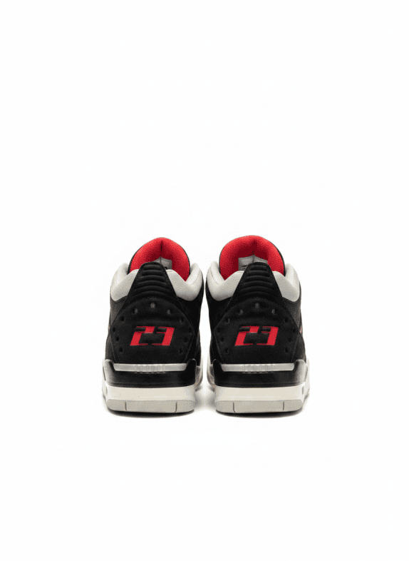 JORDAN SNEAKERS BASKETBALL ΜΑΥΡΟ ΚΟΚΚΙΝΟ UNISEX PRE OWNED EU 40