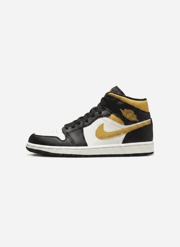 JORDAN SNEAKERS RETRO ΜΑΥΡΟ ΛΕΥΚΟ ΧΡΥΣΟ ΑΝΤΡΙΚΟ PRE OWNED EU 42