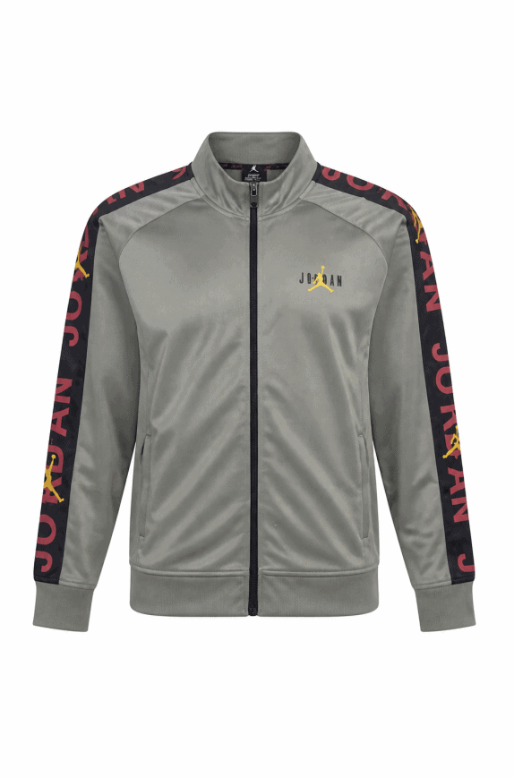 JORDAN TRACK JACKET GRAPHIC GREY MEN PRE OWNED L