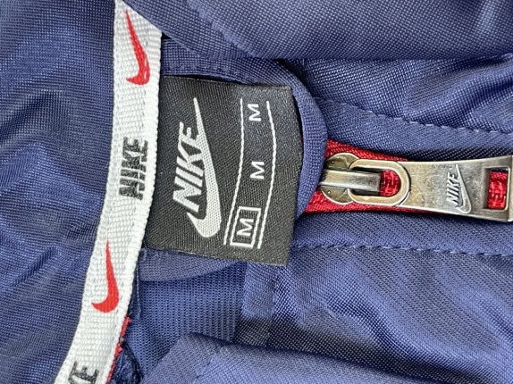 JORDAN TRACK JACKET STREETWEAR BLU NAVY ROSSO UOMO PRE OWNED M