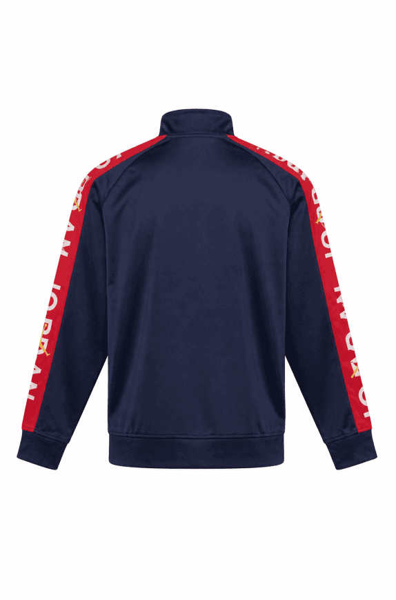 JORDAN TRACK JACKET STREETWEAR BLU NAVY ROSSO UOMO PRE OWNED M